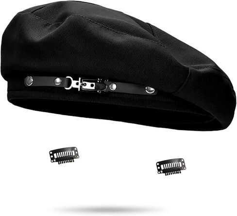 French Beret Hats for Women Painter's hat Metal Clasp Artist Beret Black Beret Cap for Womens Girls Lady in Kuwait