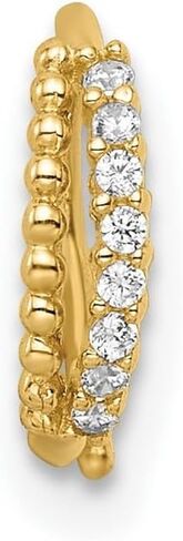 14k Gold Cubic Zirconia Ear Cuff 8.49x2.65mm Wide-Ear-Cuff for Women in Saudi Arabia