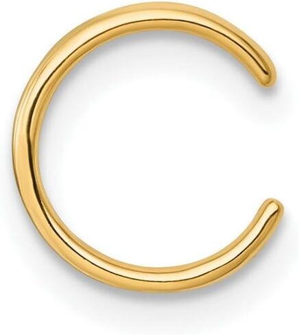 14k Solid Yellow Gold Polished 3 Row Single Ear Cuff 9.95x9.95mm Wide-Ear-Cuff for Women in Saudi Arabia