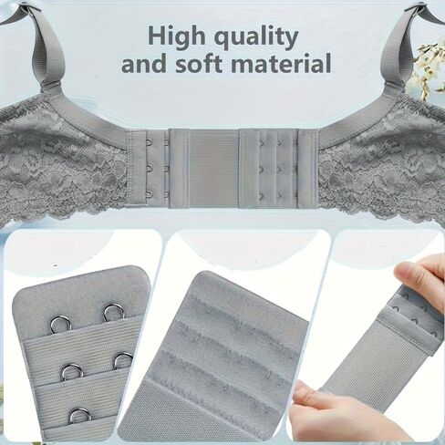 12pcs Bra Strap Extenders, Lingerie Expansion HookComfortable Adjustable Bra Band,Women's Lingerie & Underwear Accessories, 2/3/4 Hook Closures, in Saudi Arabia