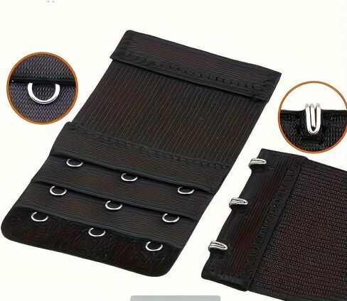 12pcs Bra Strap Extenders, Lingerie Expansion HookComfortable Adjustable Bra Band,Women's Lingerie & Underwear Accessories, 2/3/4 Hook Closures, in Saudi Arabia