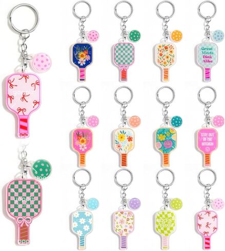 12 قطعة من سلسلة مفاتيح كرة البيسبول من YOPPIX للنساء، ديكورات هدايا حفلات كرة البيسبول للاعبين عشاق الرياضة وحفلات الفريق in Kuwait