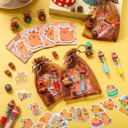 Nosiny 106 Pcs Unicorn Party Favors Birthday Supplies, Unicorn 4 in 1 Ballpoint Pens Keychain Sticky Note Resin Figurines Stickers Organza Bags for Pinata Fillers Goodies Bag Stuff Reward Gift Decor in Saudi Arabia