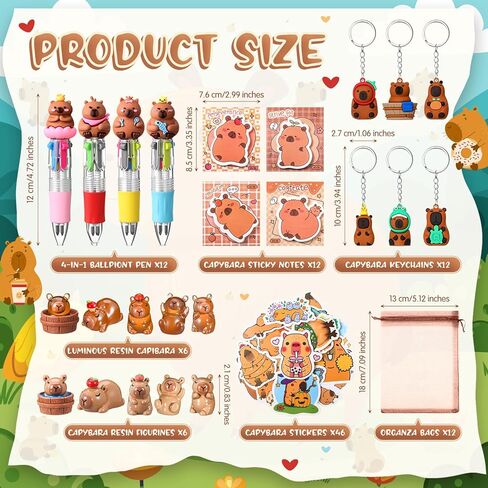 Nosiny 106 Pcs Unicorn Party Favors Birthday Supplies, Unicorn 4 in 1 Ballpoint Pens Keychain Sticky Note Resin Figurines Stickers Organza Bags for Pinata Fillers Goodies Bag Stuff Reward Gift Decor in Saudi Arabia