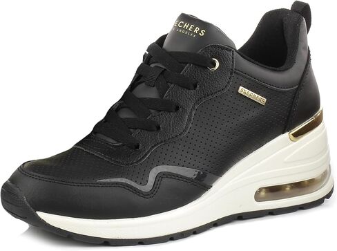 Skechers Women's Million Air Elevated Air | Casual sneaker, Skechers Air-Cooled Memory Foam, Skech-Air, Wedge Fit with 1-inch height, Slip-On, stretch laces in Saudi Arabia
