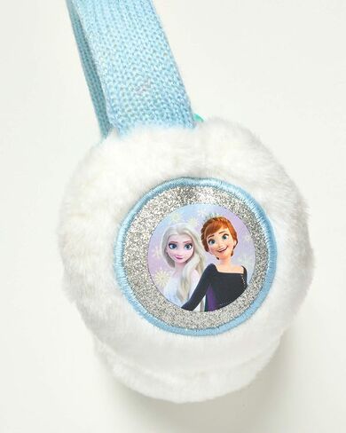 Disney Frozen 2-Piece Winter Accessory Set for Girls, Anna and Elsa Kids Earmuffs and Gloves, Size 4-7 Years, Blue in Saudi Arabia