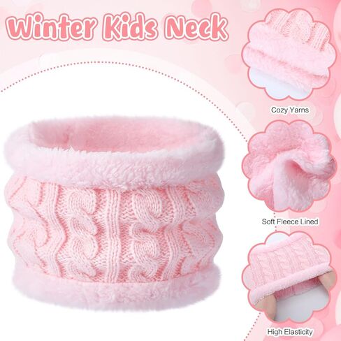 15 Pcs Kids Set Winter Hat Beanie Hat Scarf Gloves Earmuffs Socks Set Wool Warm Cap with Pompom for Girls Boys 4-10 Years Old in Saudi Arabia