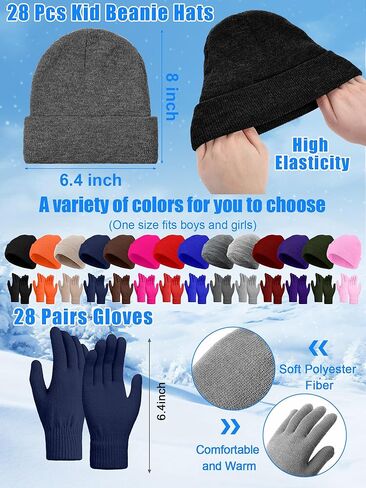 140 Pcs Kids Beanies Hat Scarf Gloves Sock Winter Sets Winter Homeless Care Package Supplies with Organza Bags Christmas Warm Gift for Homeless Charity Multicolor in Saudi Arabia