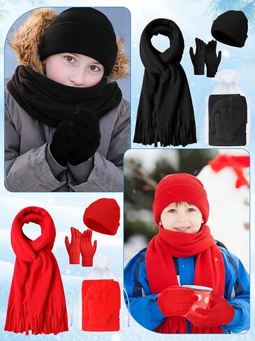 140 Pcs Kids Beanies Hat Scarf Gloves Sock Winter Sets Winter Homeless Care Package Supplies with Organza Bags Christmas Warm Gift for Homeless Charity Multicolor in Saudi Arabia