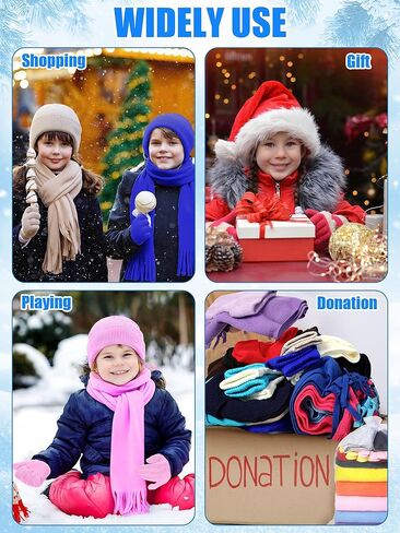 140 Pcs Kids Beanies Hat Scarf Gloves Sock Winter Sets Winter Homeless Care Package Supplies with Organza Bags Christmas Warm Gift for Homeless Charity Multicolor in Saudi Arabia