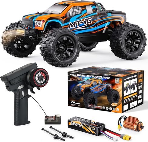 MT-16 1/16 سيارات RC FAST FASTERLY ، CARS RC 4x4 للبالغين بسرعة 50 ميلاً في الساعة ، وعالية السرعة RC CAR 4WD على الطريق RC CARS ، جميع التضاريس RC Truggy للثلوج والرمال والطين مع بطارية 3S ، مناسبة كهدية in Kuwait