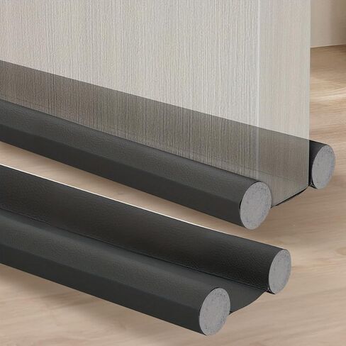 Bilateral Under Door Draft Stoppers - Blocks Drafts & Noise,Black in Saudi Arabia