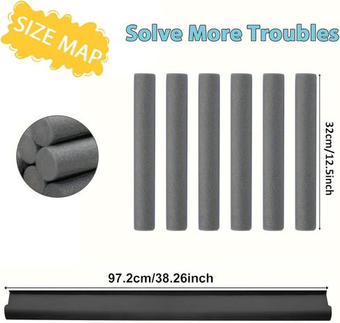Bilateral Under Door Draft Stoppers - Blocks Drafts & Noise,Black in Saudi Arabia