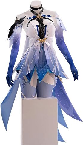 KIRA KIRA Genshin Skirk Cosplay Costume Doki-N Game Genshin Skirk Cosplay Halloween Costume Outfits Plus Size in Kuwait