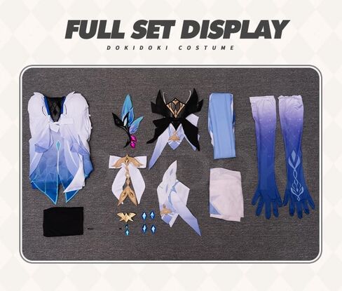 KIRA KIRA Genshin Skirk Cosplay Costume Doki-N Game Genshin Skirk Cosplay Halloween Costume Outfits Plus Size in Kuwait