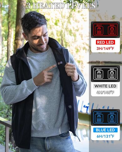 Heated Vest for Men, with Concealed Switch Men's Electric Vests for Winter in Saudi Arabia