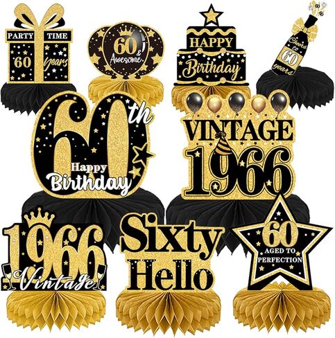 70 عيد ميلاد الزخارف الرجال - 9pcs خمر 70 عيد ميلاد حفلات الطاولة للنساء الجدول الذهب السود in Kuwait