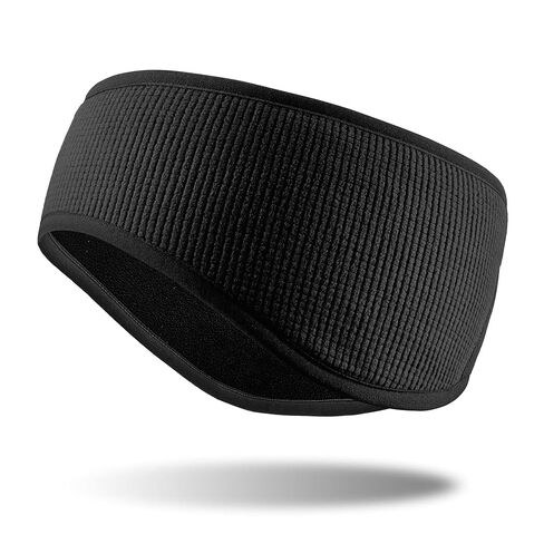 Sukeen Ear Warmers for Women, Soft Warm Double-Layer Winter Headbands for Women, Ponytail Non-Slip Ear Warmer Headband for Cold Weather Running Cycling Hiking Skiing, Black in Saudi Arabia