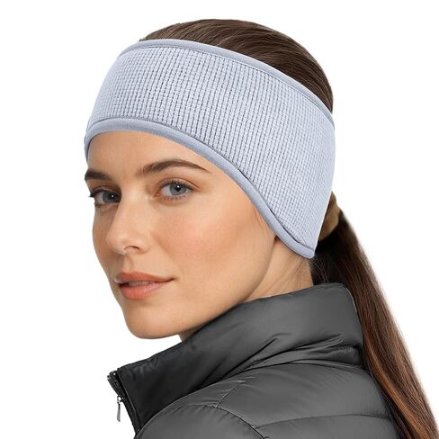 Sukeen Ear Warmers for Women, Soft Warm Double-Layer Winter Headbands for Women, Ponytail Non-Slip Ear Warmer Headband for Cold Weather Running Cycling Hiking Skiing, Black in Saudi Arabia
