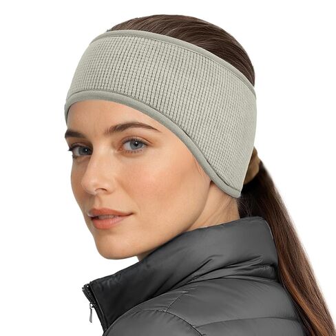 Sukeen Ear Warmers for Women, Soft Warm Double-Layer Winter Headbands for Women, Ponytail Non-Slip Ear Warmer Headband for Cold Weather Running Cycling Hiking Skiing, Black in Saudi Arabia