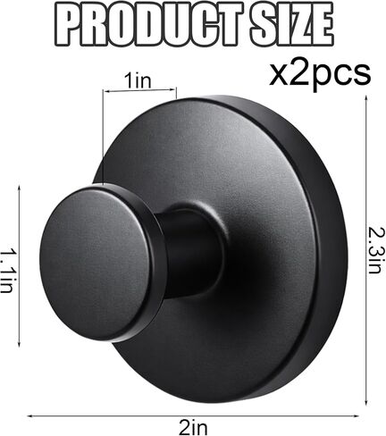 Juome Suction Cup Hooks for Door Wreaths - No Damage Wreath Hangers for Front Door/Glass Window/Over The Door, Door Wreath Hanger for Christmas/Thanksgiving/Halloween/Welcome Sign (2 Pack, Black) in Saudi Arabia