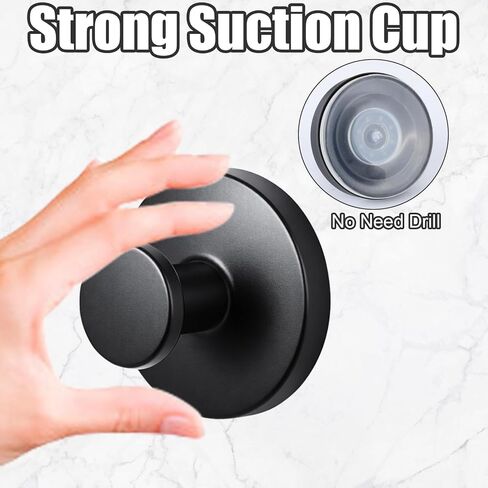 Juome Suction Cup Hooks for Door Wreaths - No Damage Wreath Hangers for Front Door/Glass Window/Over The Door, Door Wreath Hanger for Christmas/Thanksgiving/Halloween/Welcome Sign (2 Pack, Black) in Saudi Arabia
