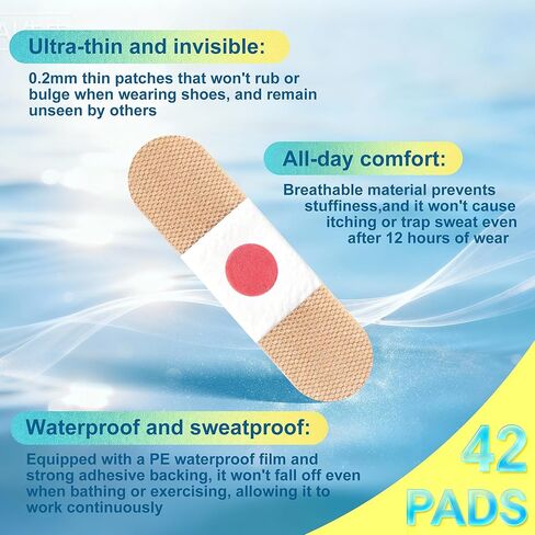42 Pcs Wart and Corn Remover Pads,40% Salicylic Acid for Fast Wart Removal for Plantar Warts,Hands,Toes and Body,Invisible Corn Remover Patches Safe for Adults in Saudi Arabia