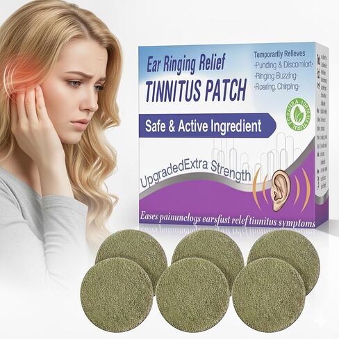 تخفيف طنين الأذن لرنين الأذن، رقعة تخفيف طنين الأذن تقلل بشكل فعال من رنين الأذن، والضوضاء الطنين وعدم الراحة في الأذن، 50 قطعة من رقع علاج طنين الأذن بتركيبة خفيفة، محمولة للنساء والرجال in Kuwait