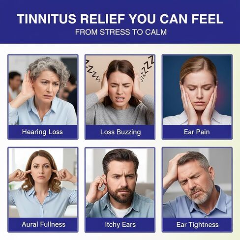 تخفيف طنين الأذن لرنين الأذن، رقعة تخفيف طنين الأذن تقلل بشكل فعال من رنين الأذن، والضوضاء الطنين وعدم الراحة في الأذن، 50 قطعة من رقع علاج طنين الأذن بتركيبة خفيفة، محمولة للنساء والرجال in Kuwait