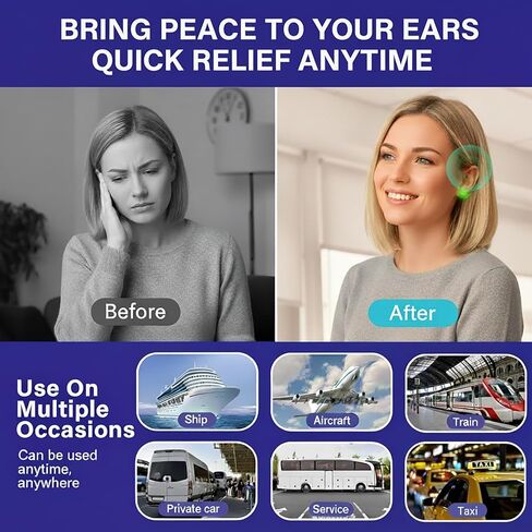 تخفيف طنين الأذن لرنين الأذن، رقعة تخفيف طنين الأذن تقلل بشكل فعال من رنين الأذن، والضوضاء الطنين وعدم الراحة في الأذن، 50 قطعة من رقع علاج طنين الأذن بتركيبة خفيفة، محمولة للنساء والرجال in Kuwait