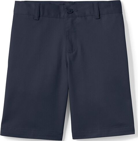Lands' End Uniform Boys Plain Front Blend Chino Short Classic Navy Kids Husky 10 in Saudi Arabia