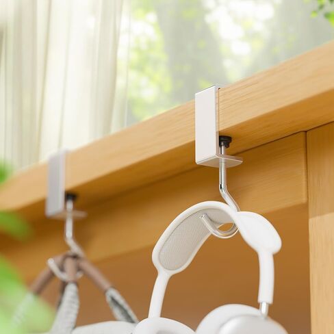 8 عبوات من خطافات المحفظة، خطافات مكتب شديدة التحمل بسعة 60 رطل - خطافات طاولة قابلة للتعديل للمحافظ وحقائب الظهر وسماعات الرأس والمفاتيح والمظلات - منظم موفر للمساحة للمكتب والمنزل. in Kuwait