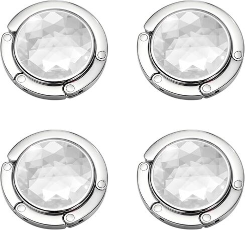 4-Pack Foldable Women's Handbag Hangers Purse Handbag Hook for Table Purse Handbag Hanger for Table Purse Handbag Holder for Table Purse Hanger Handbag Hanger (White, 4) in Saudi Arabia