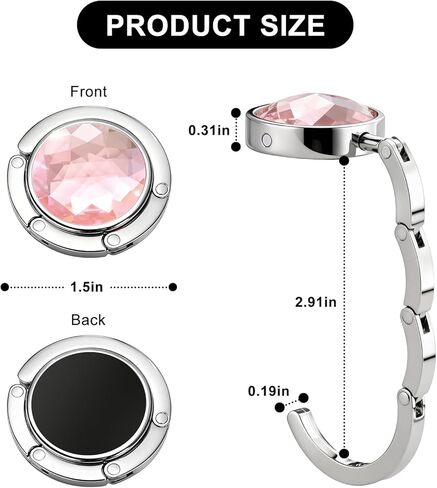 4-Pack Foldable Women's Handbag Hangers Purse Handbag Hook for Table Purse Handbag Hanger for Table Purse Handbag Holder for Table Purse Hanger Handbag Hanger (White, 4) in Saudi Arabia