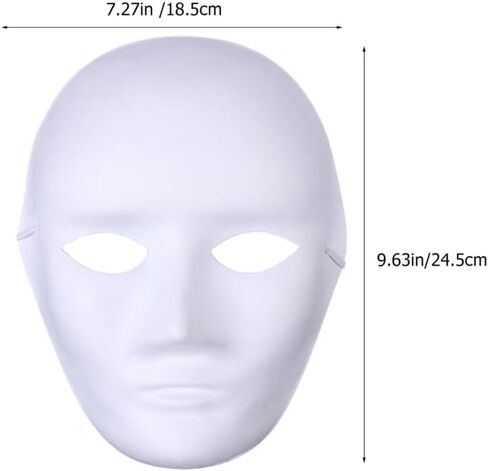 Totority Diy Paintable Pulp Peking Opera Masks 6-Pack 9.64 Inch Blank Masquerade Face Masks for Kids and Adults Party Craft Supplies in Saudi Arabia