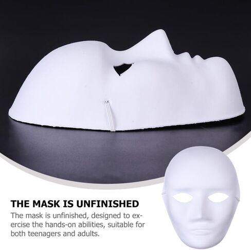Totority Diy Paintable Pulp Peking Opera Masks 6-Pack 9.64 Inch Blank Masquerade Face Masks for Kids and Adults Party Craft Supplies in Saudi Arabia
