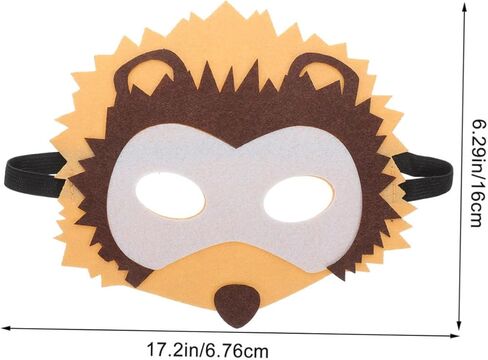 3Pcs Non Woven Cartoon Animal Masks Adorable Hedgehog Eye Masks for Parties Performances Comfortable Masquerade Party Supplies in Saudi Arabia