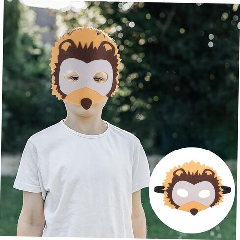 3Pcs Non Woven Cartoon Animal Masks Adorable Hedgehog Eye Masks for Parties Performances Comfortable Masquerade Party Supplies in Saudi Arabia