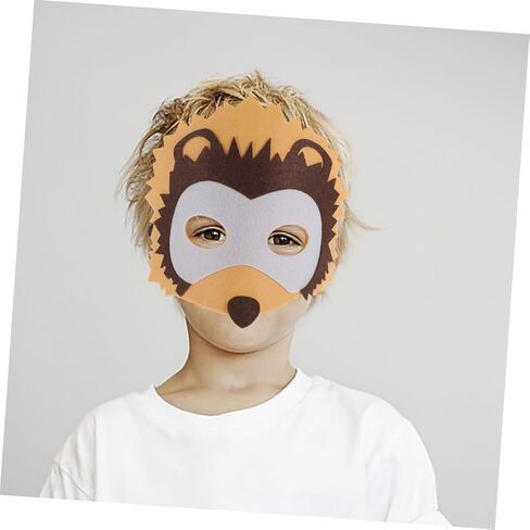 3Pcs Non Woven Cartoon Animal Masks Adorable Hedgehog Eye Masks for Parties Performances Comfortable Masquerade Party Supplies in Saudi Arabia