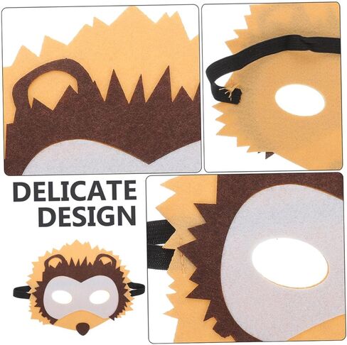 3Pcs Non Woven Cartoon Animal Masks Adorable Hedgehog Eye Masks for Parties Performances Comfortable Masquerade Party Supplies in Saudi Arabia