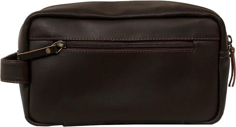 24 Inch Genuine Leather Duffel | Travel Overnight Weekend Leather Bag | Sports Gym Duffel for Men With Leather Toiletry Combo in Kuwait