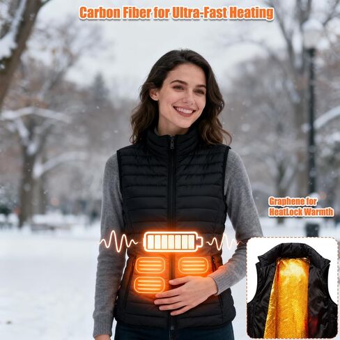 Ahigh Heated Vest for Men Women with Battery Pack Included,Warming Heated Jacket USB Rechargeable,Heating Jacket Winter Vest in Saudi Arabia