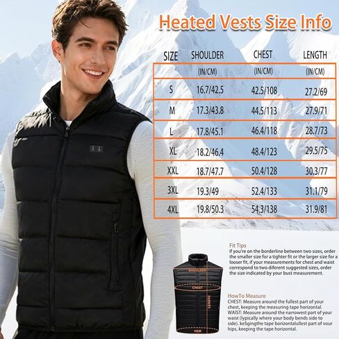Ahigh Heated Vest for Men Women with Battery Pack Included,Warming Heated Jacket USB Rechargeable,Heating Jacket Winter Vest in Saudi Arabia