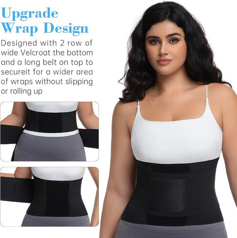 Waist Trainer Belt Waist Cincher Trimmer Ab Belt Tummy Control Body Shaper with Triple Wrap Women and Men Black M in Saudi Arabia