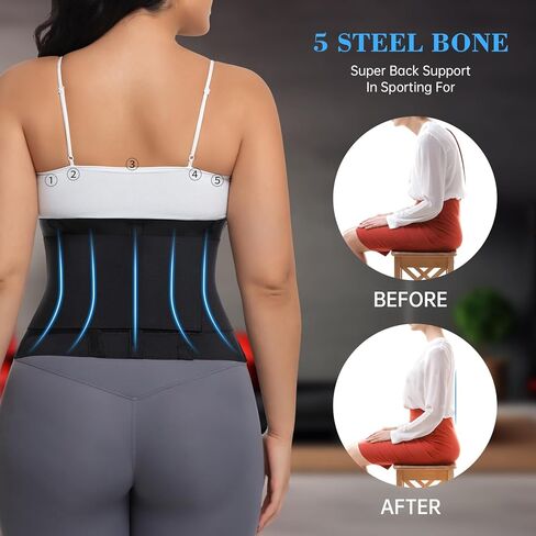 Waist Trainer Belt Waist Cincher Trimmer Ab Belt Tummy Control Body Shaper with Triple Wrap Women and Men Black M in Saudi Arabia
