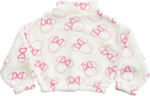 Disney Minnie Mouse Girls Sherpa Coat Jacket, Fleece Mock Neck Full Zip Coat for Little Girls 4-6X in Saudi Arabia