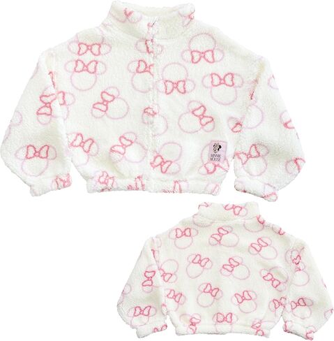 Disney Minnie Mouse Girls Sherpa Coat Jacket, Fleece Mock Neck Full Zip Coat for Little Girls 4-6X in Saudi Arabia