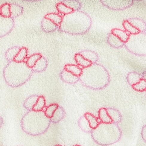 Disney Minnie Mouse Girls Sherpa Coat Jacket, Fleece Mock Neck Full Zip Coat for Little Girls 4-6X in Saudi Arabia