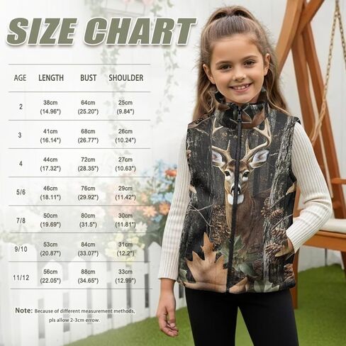 Kids Fleece Vest Girls Boys Sleeveless Jacket Size 2-12, Zip Stand-up Collar Winter Outerwear with Pockets in Kuwait