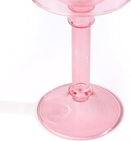 Pink Glass Hurricane Candleholder - Desk Lamp Shaped Glass Hurricane Candle Holder Crystal Decorative Candle Stand for Table Wedding Dinning Centerpieces Party Supplies Festival Decor in Saudi Arabia